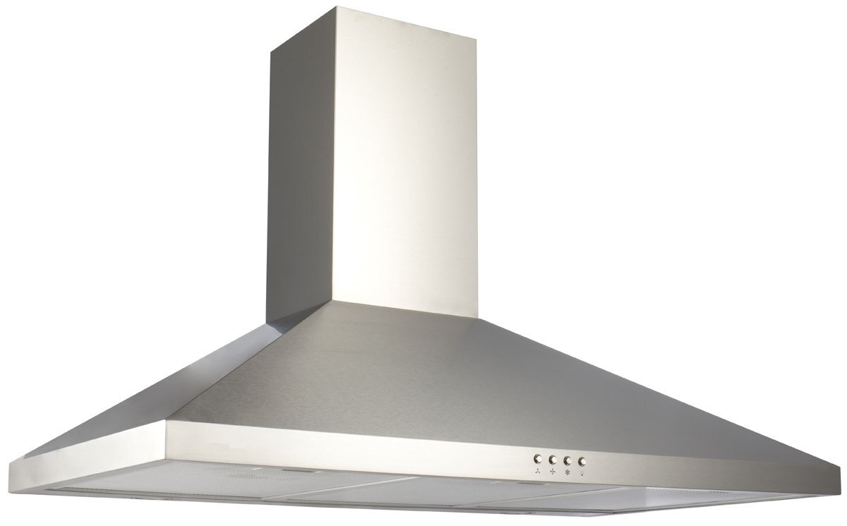Glem Gas 90cm canopy rangehood - Stainless steel - 550m³/h, 3 fan speeds, push buttons - CK90FP