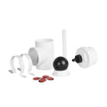 Rain Harvesting 90mm First Flush Downpipe Diverter, White UPVC with Slow Release Valve