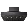 Schweigen 120cm Wall Mounted BBQ Rangehood - Black, 3000m³/h, 4 Speeds, Touch Controls - CL8912BSP2KIT