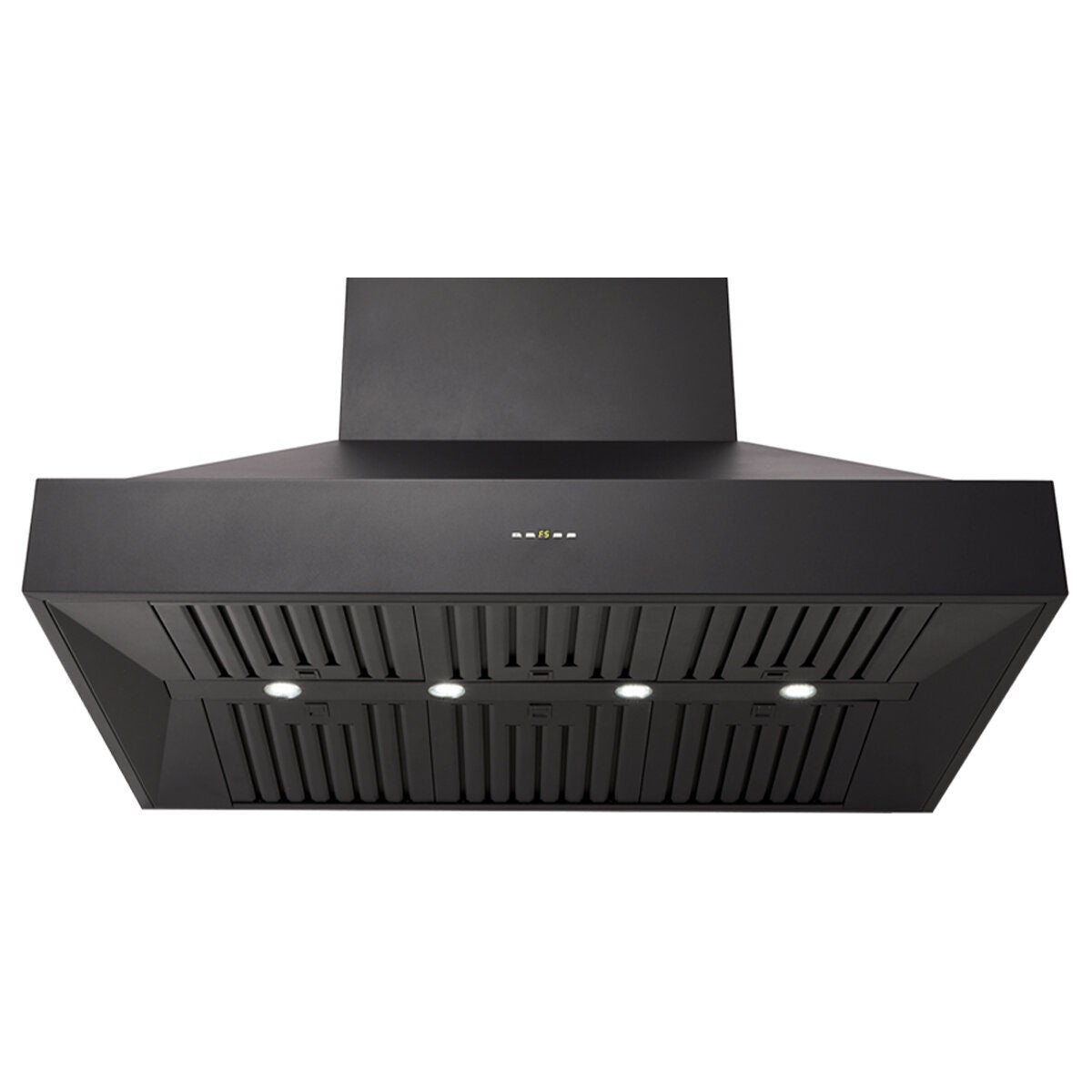 Schweigen 120cm Wall Mounted BBQ Rangehood - Black, 3000m³/h, 4 Speeds, Touch Controls - CL8912BSP2KIT