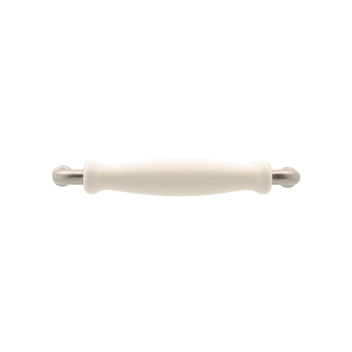 Prestige 128mm Handle - White Ceramic - Brushed Nickel - Card of 4 - SuperSaverAU - view 3