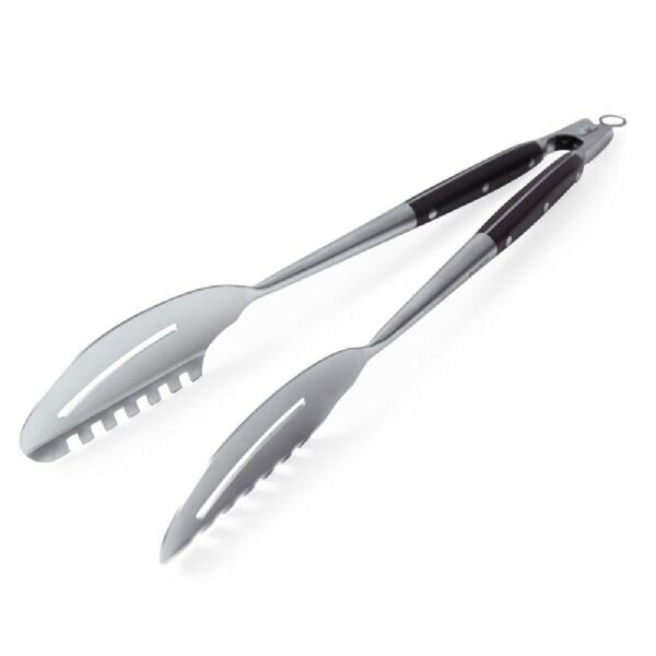 Bugatti 52cm BBQ Pakka tong - stainless steel and Pakka wood, chrome finish - dishwasher safe - ZM-08363