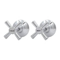 Shaw & Mason Chrome 1/2 Turn Easy Clean Wall Top Assembly Pair Brass