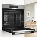 Bosch 60cm Series 6 Pyrolytic Built-in Oven - 71L Stainless Steel - Air Fry and 3D HotAir - HBA572ES3A