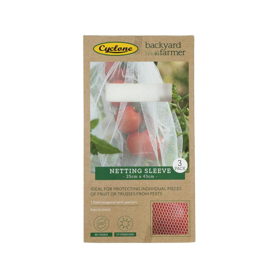 Backyard Farmer Netting Sleeve 3 Pack - 25 x 43cm - UV-Resistant Protection - SuperSaverAU - view 1