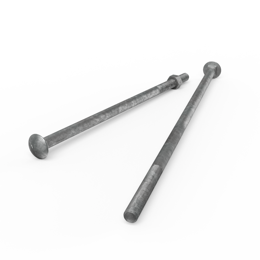 Zenith M12 x 400mm Hot Dip Galvanised Cup Head Bolts Nuts Each - SuperSaverAU - view 1