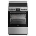 Beko 60cm Electric Freestanding Oven - Stainless Steel, Ceramic Cooktop, AirFry - BFCB60VMX