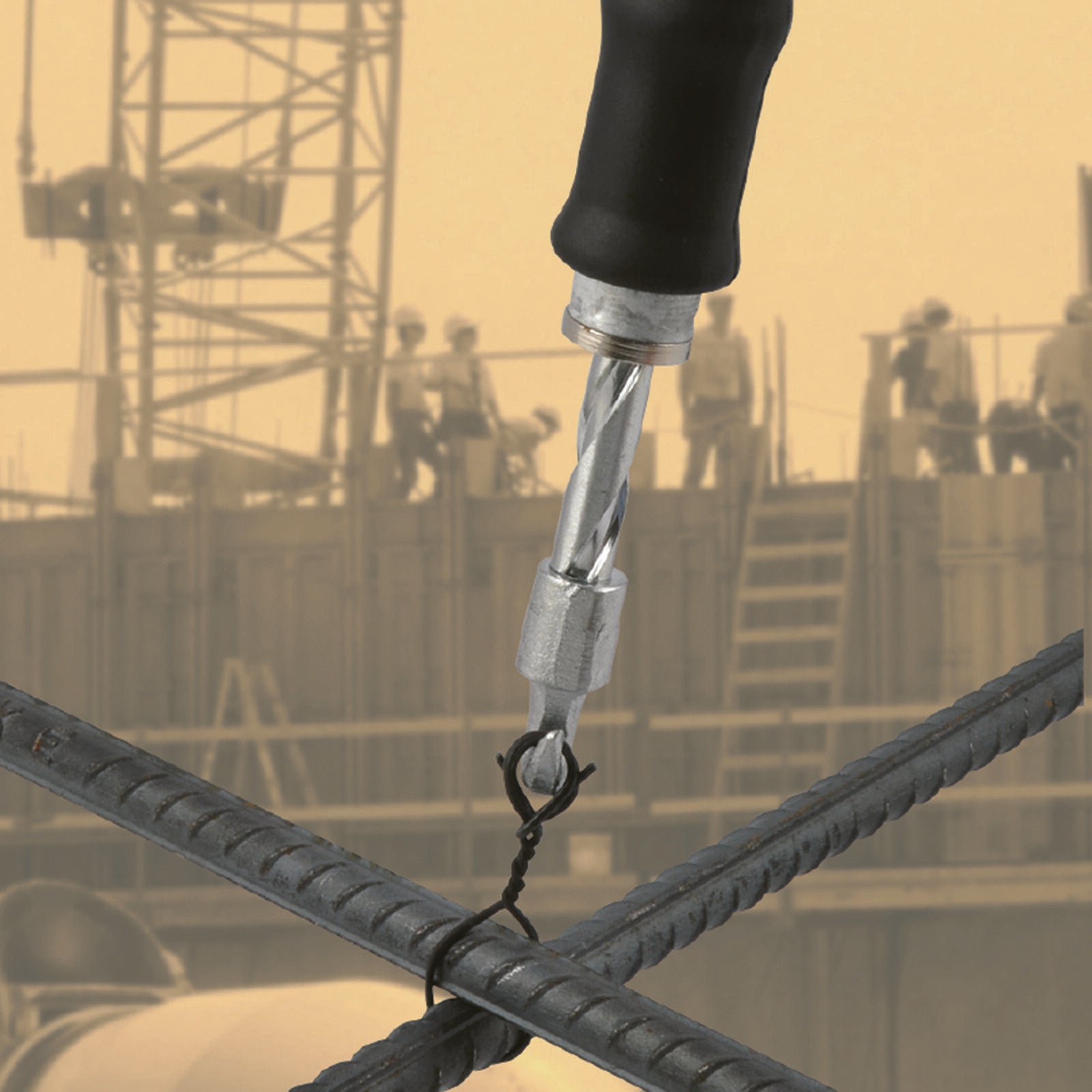 Jack Long Handle Rod Tying Tool - Steel & Rubber