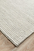Rug Culture Studio Extra Large Felted Wool Rug 320x230cm - Silver - Hand Woven - STUD320SIL320X230