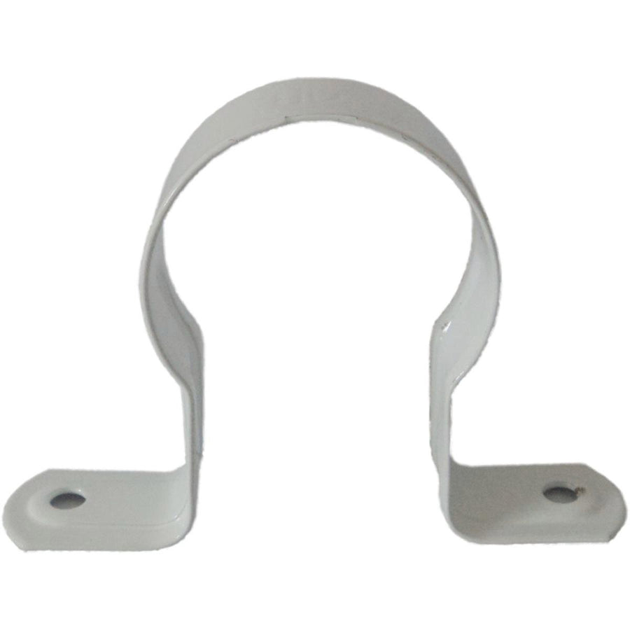 Kinetic Saddle Stand Off Clips 40mm White Iron 5 Pack Secure Pipes - SuperSaverAU - view 1