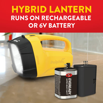 Eveready Dolphin Hybrid Rechargeable Floating LED Lantern 500 Lumen - Waterproof - Durable - 340m Beam Distance