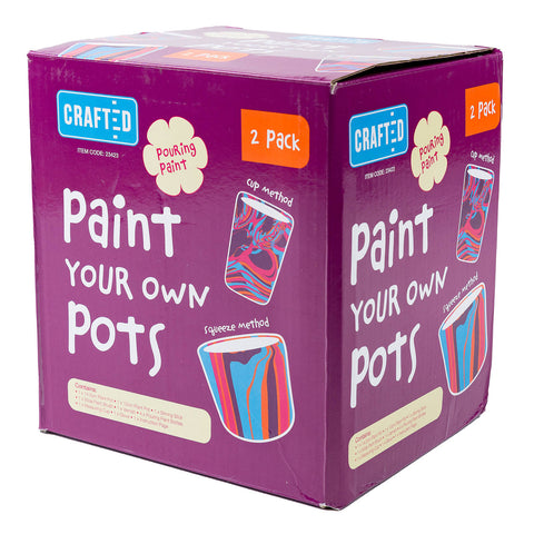 Crafted Paint Your Own Pot Pouring Paint Kit - 2 Pack