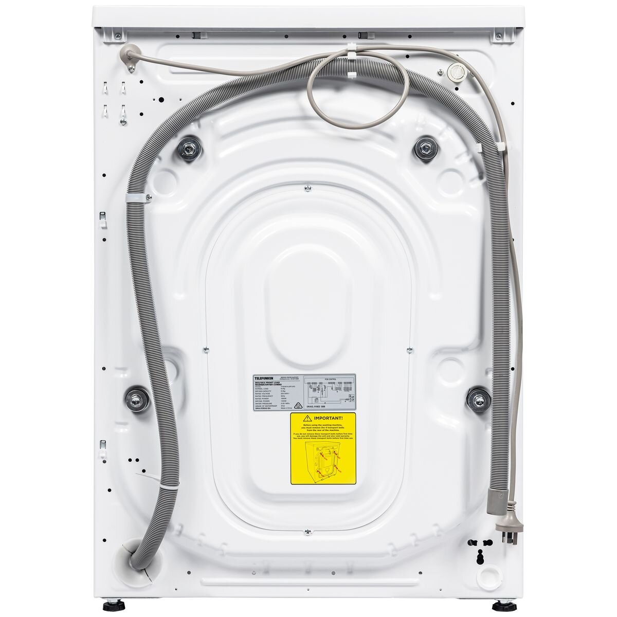 Telefunken 8kg/5kg Washer Dryer Combo - White, Hygiene Wash, Eco Wash, Sensor Dry - TF8060AU8FLWD