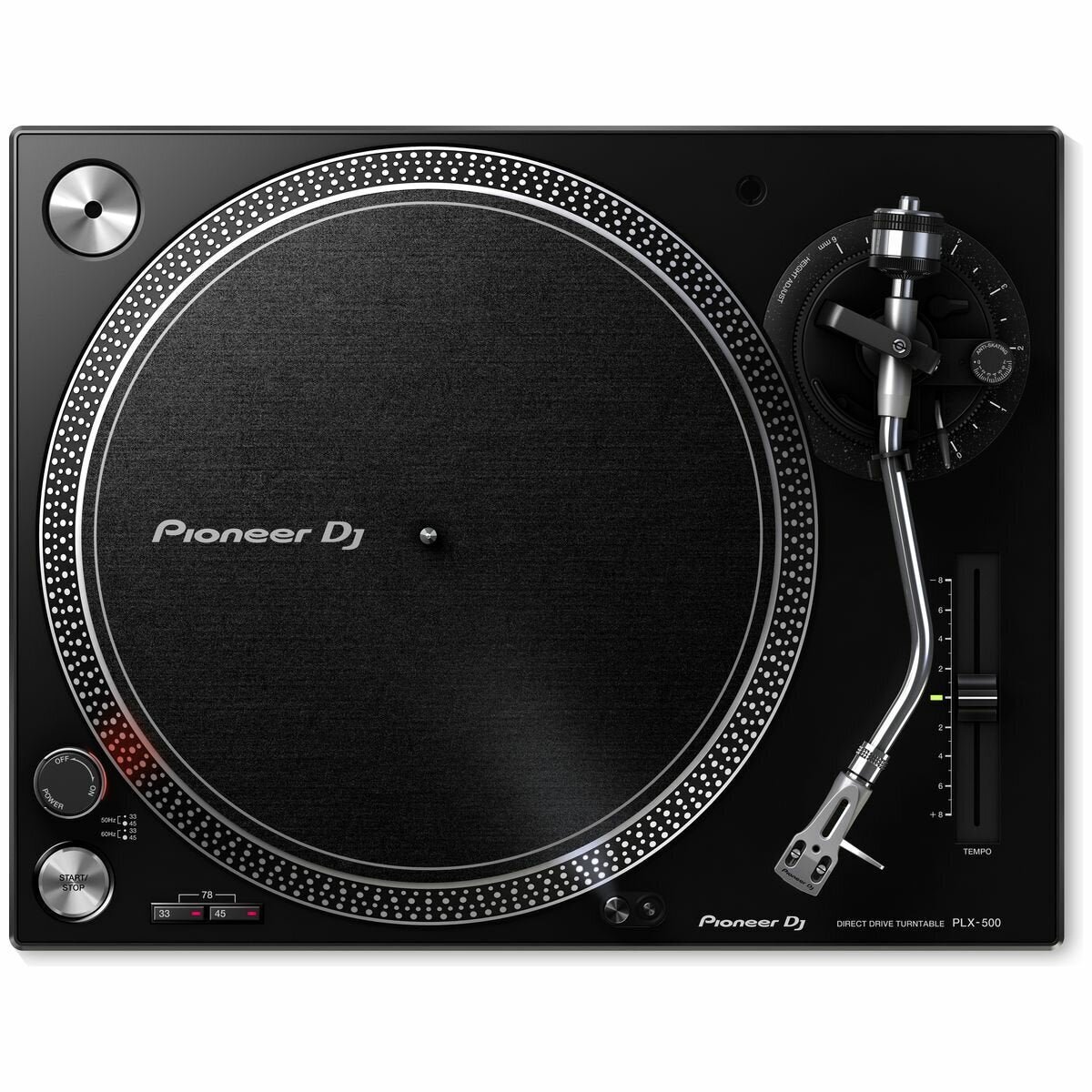 Pioneer DJ PLX-500 Direct Drive Turntable - USB Recording, Cover Art Display, Black - PDJ-PLX-500-BK