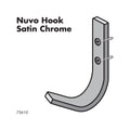 Adoored Satin Chrome Decorative Hook 29mm Aluminium Timeless Design - SuperSaverAU - view 2