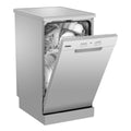 Haier 45cm Compact Freestanding Dishwasher - 10 Place Settings - Silver - Hygiene Wash - HDW10F1S1