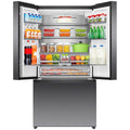 Hisense 634L French Door Fridge - Plumbed Water and Ice, Dark Stainless Steel, Flat Door - HRFD634BW
