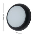 Arlec 14W 240V Black CCT LED Dorset Round Bunker Light, Hardwired Outdoor ABL105BK