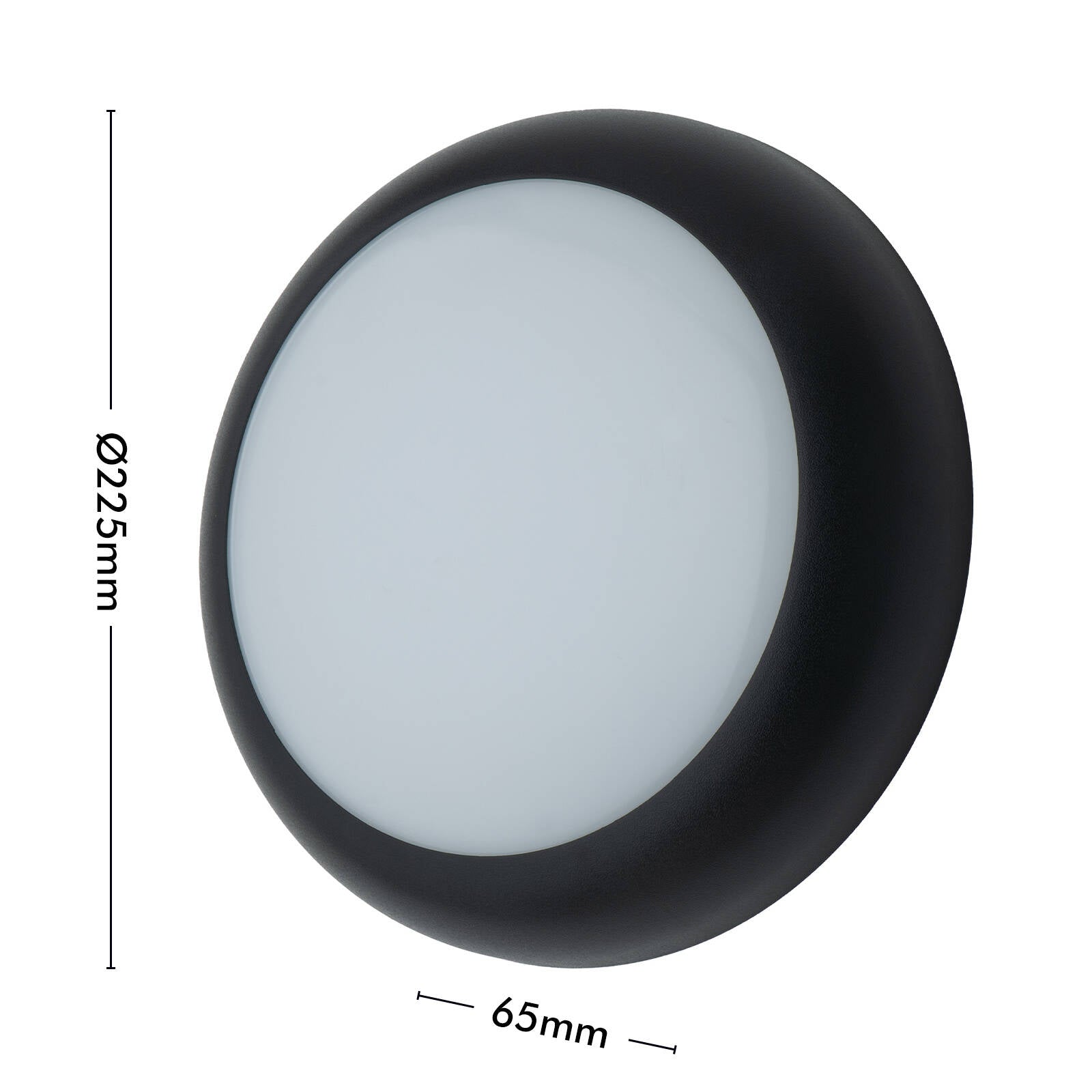 Arlec 14W 240V Black CCT LED Dorset Round Bunker Light, Hardwired Outdoor ABL105BK