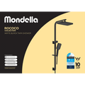 Mondella Matte Black Rococo Multifunction Twin Shower 9L/min WELS 3 Star 4 Spray