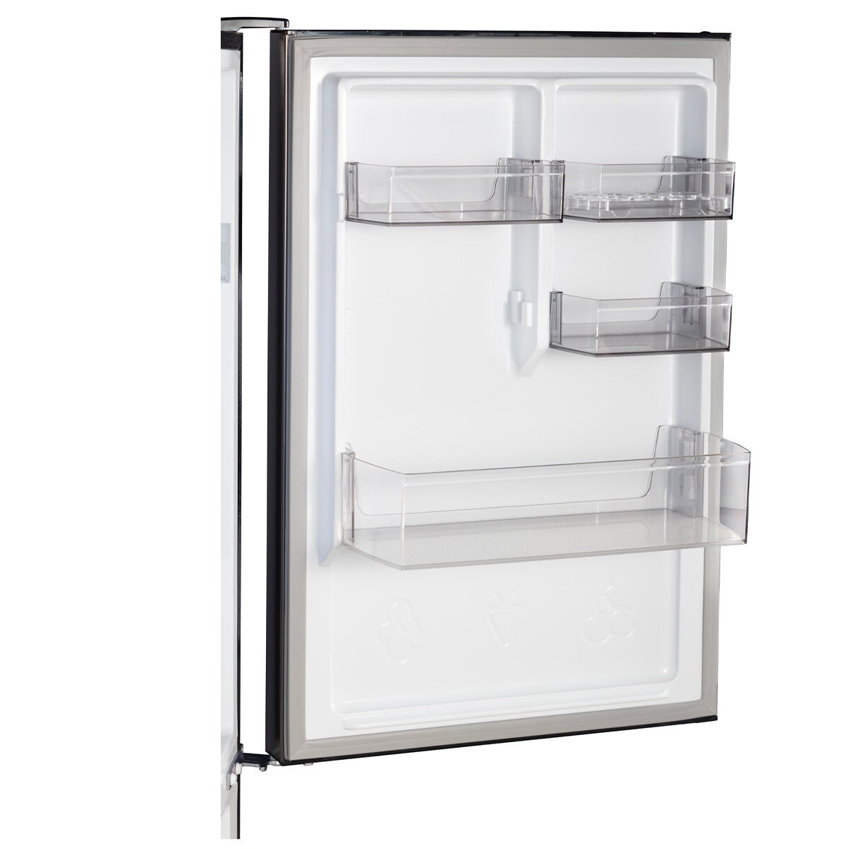 CHiQ 283L bottom mount fridge - black steel, inverter system, 5.5 star energy rating - CBM282NBS5E