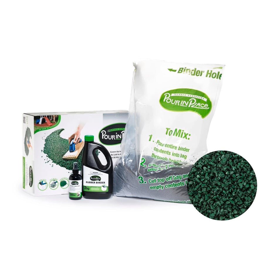 Pour In Place Wetpour Rubber Surfacing - 1.5m2 - Forest Green - Durable Non-Slip - SuperSaverAU - view 1
