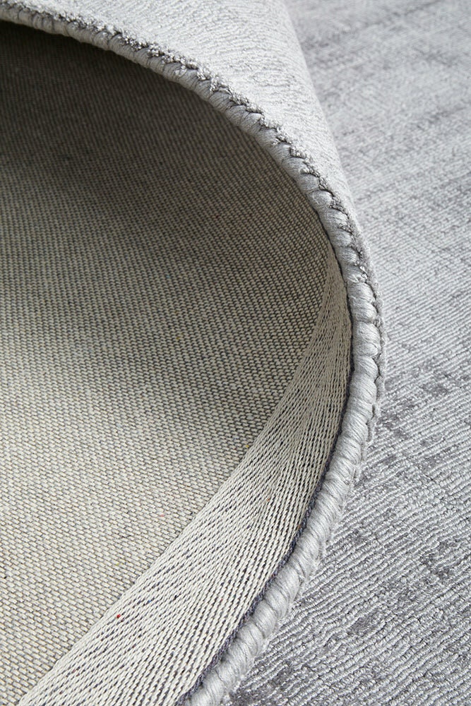 Rug Culture Bliss Extra Large Rug 320x230cm - Grey Hand Loomed Viscose - BLSGREY320X230