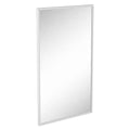 Metlam 600mm Stainless Steel Wall Framed Mirror - #304 Satin Stainless Steel Frame, Polished Welds - ML771_6