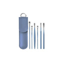 Ear Cleaning Tool Kit, Stainless Steel, Set of 6 - Blue