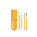 Ear Cleaning Tool Kit, Stainless Steel, Set of 6 - Yellow