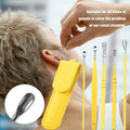 Ear Cleaning Tool Kit, Stainless Steel, Set of 6 - Yellow - view 3