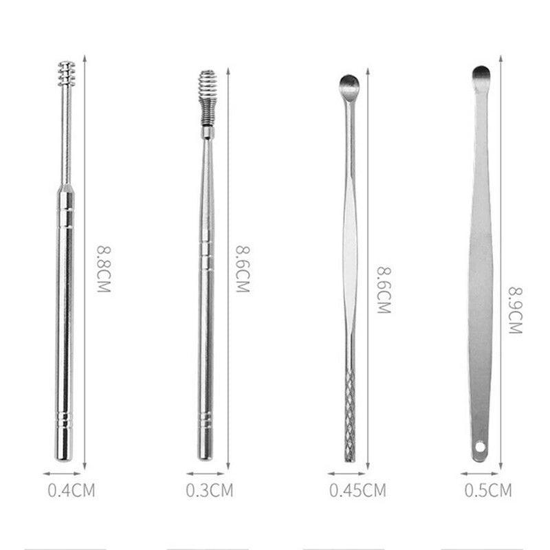 Ear Wax Removal Kit 6-Piece Stainless Steel with Pouch - Yellow - view 5