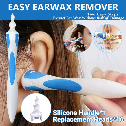 Ear Wax Remover with 16 Soft Spiral Tips Cleaning Tool - 1 Set