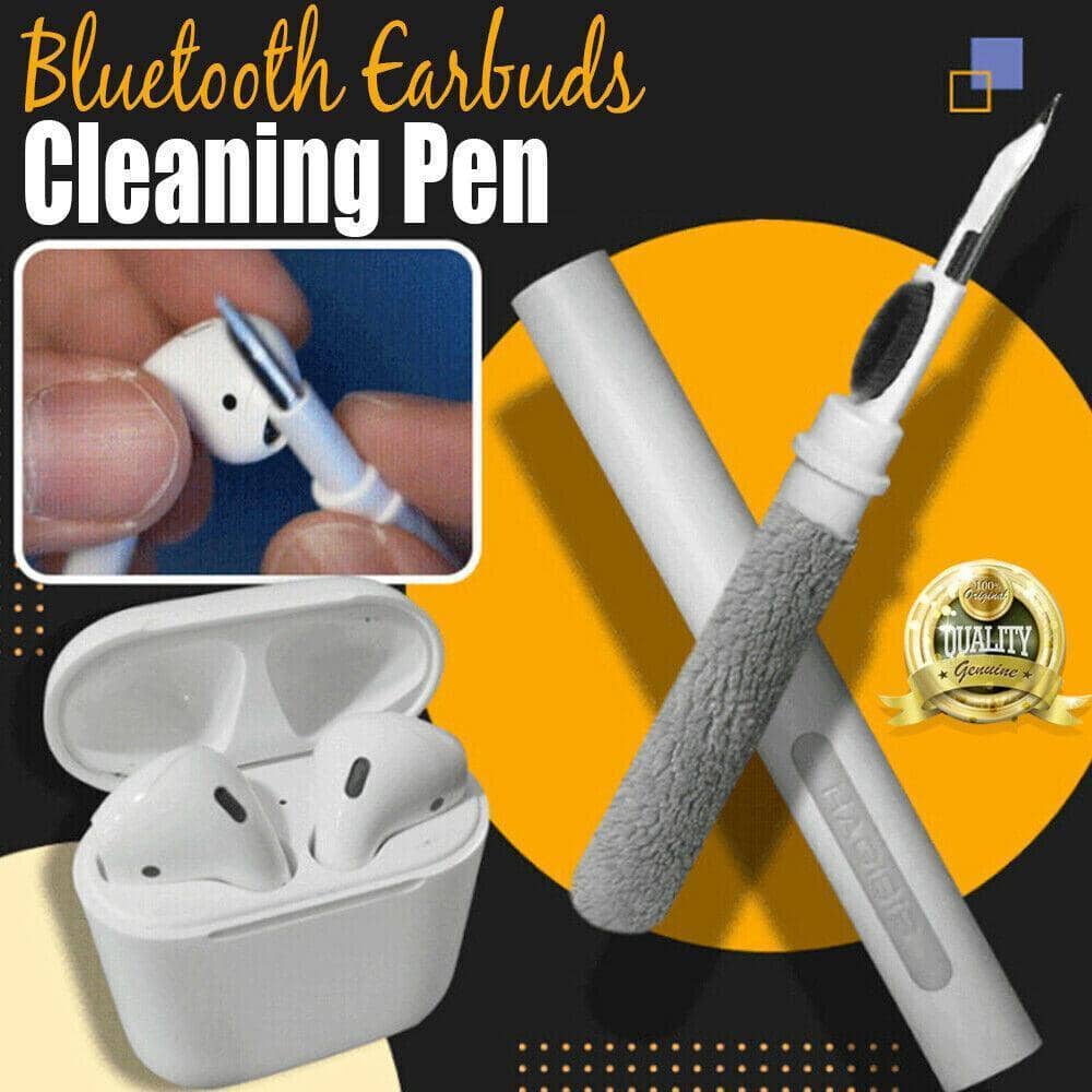 Earbuds Cleaning Pen with Brush for AirPods and Wireless Earphones - White