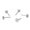 Earring Stud Posts with Flat Pads and Nut Backs - Small 4mm, Pack of 50 (50 x Pads and 50 x Backs) - view 4