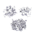 Earring Stud Posts with Flat Pads and Nut Backs - Small 4mm, Pack of 50 (50 x Pads and 50 x Backs) - view 5
