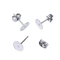 Earring Stud Posts with Nut Backs for DIY Jewellery - Large 8mm, Pack of 100 - view 3