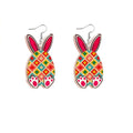 Easter Bunny Acrylic Earrings - Diamond Pattern Egg Design, Style 3