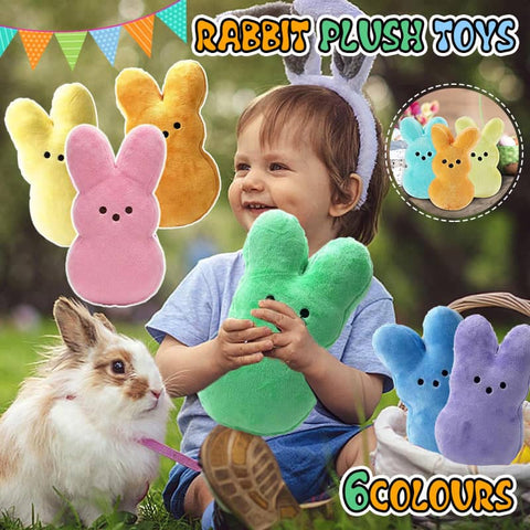 Easter Bunny Soft Plush Rabbit Toy - Orange - view 2