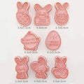 Easter Cookie Cutter Set 8 Piece - Bunny, Egg and Chick Biscuit Moulds - view 2