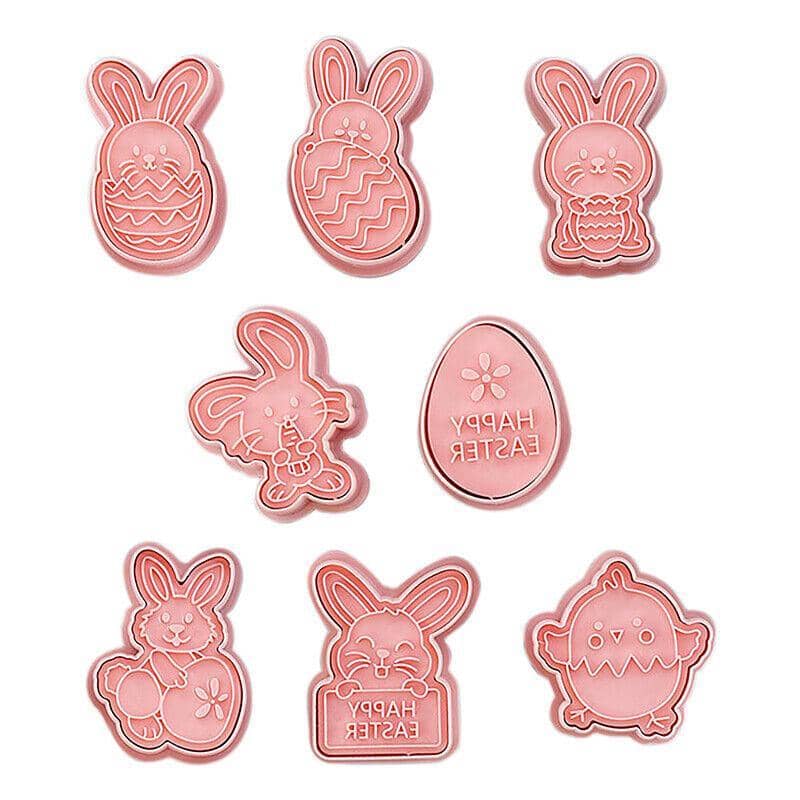 Easter Cookie Cutter Set 8 Piece - Bunny, Egg and Chick Biscuit Moulds - view 3