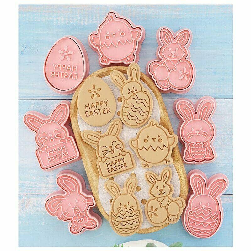 Easter Cookie Cutter Set 8 Piece - Bunny, Egg and Chick Biscuit Moulds - view 5