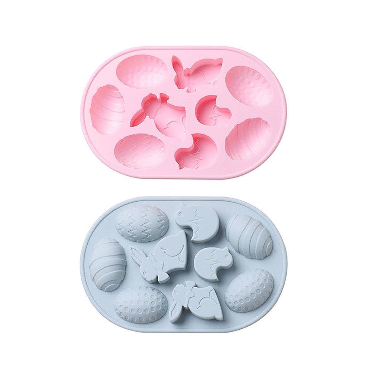 Easter Rabbit and Egg Silicone Baking Moulds for Cake and Chocolate Decor - Pack of 2 - view 2
