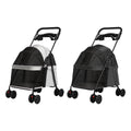 Easy Fold Pet Stroller for Cats and Small Dogs, Portable Travel Use - Grey - view 3