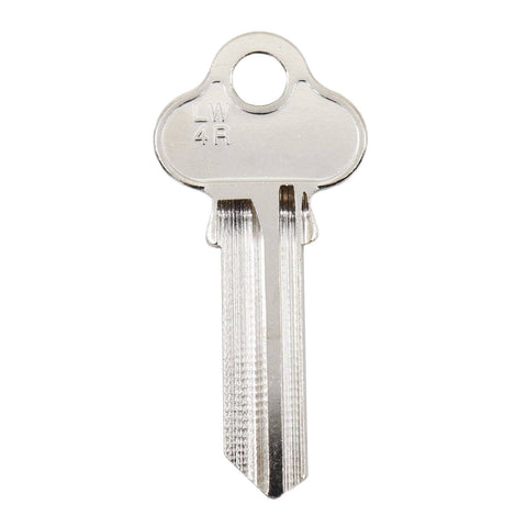 EHI LW4R 50mm Silver Blank Key, Nickel Plated Brass