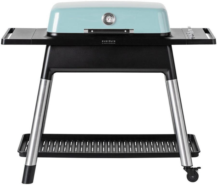 Everdure by Heston Blumenthal Furnace 3 Burner LPG BBQ - Mint, Cast Iron Plates, Roasting Hood - HBG3M