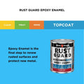 White Knight Rust Guard 1L Flame Red Gloss Epoxy Enamel Paint UV-Resistant for Metal