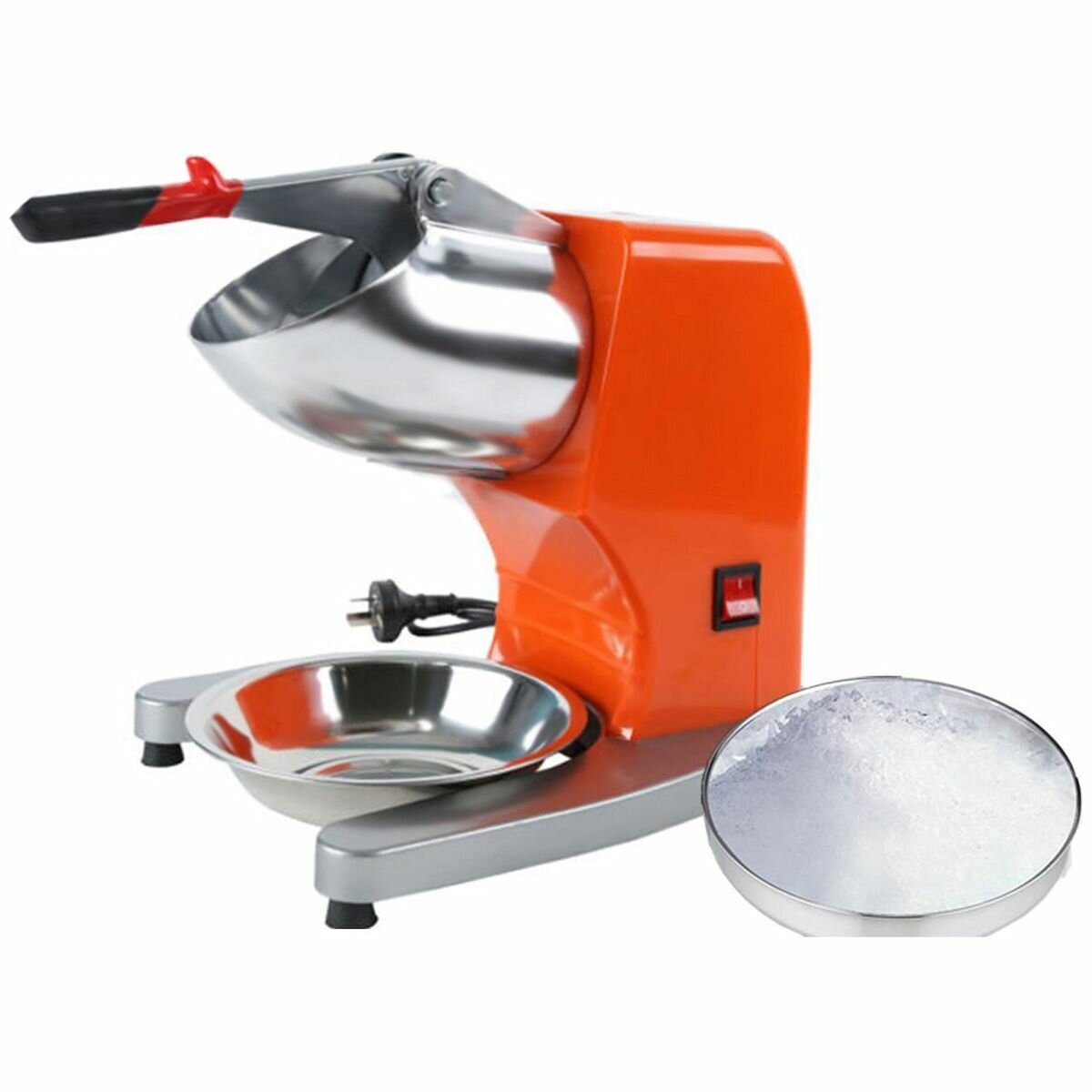 SOGA Ice Shaver - 300W - 18/10 Stainless Steel - Easy to Clean - Orange - ICESHAVERORANGE