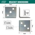 Carinya Reinforcing Angle Bracket - 75mm - Zinc Plated - 500kg Load Capacity - SuperSaverAU - view 4
