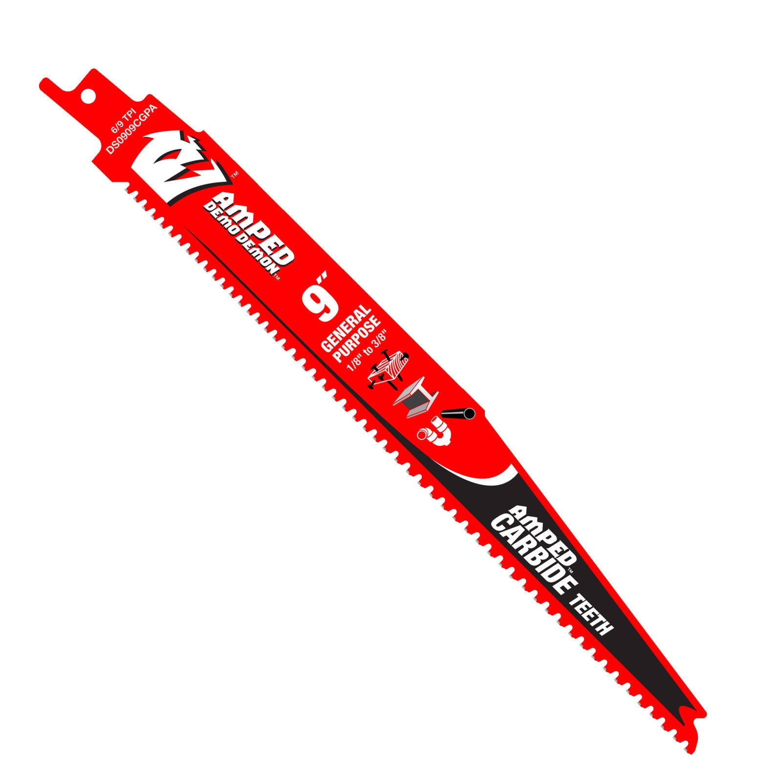 Diablo 9" Demo Demon 6/9TPI Carbide Reciprocating Saw Blade General Purpose - 3 Pack